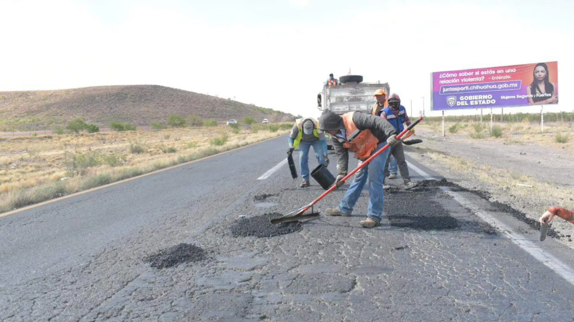 bacheo en tramos federales